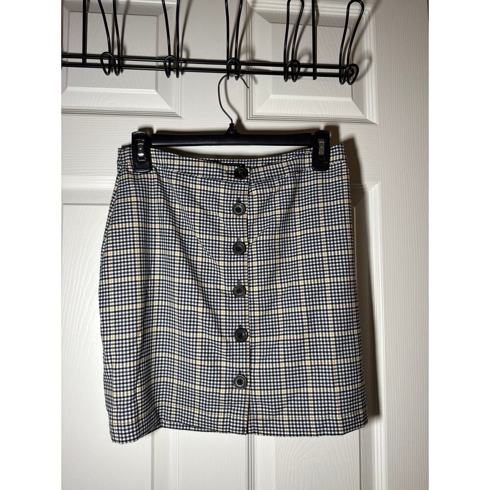 Abercrombie and Fitch Plaid Button Up Mini Skirt
